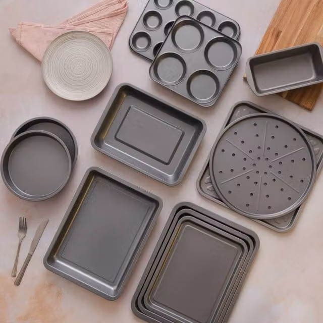 Betterware Essentials 12 Piece Non-Stick Baking Set in Silver – 1