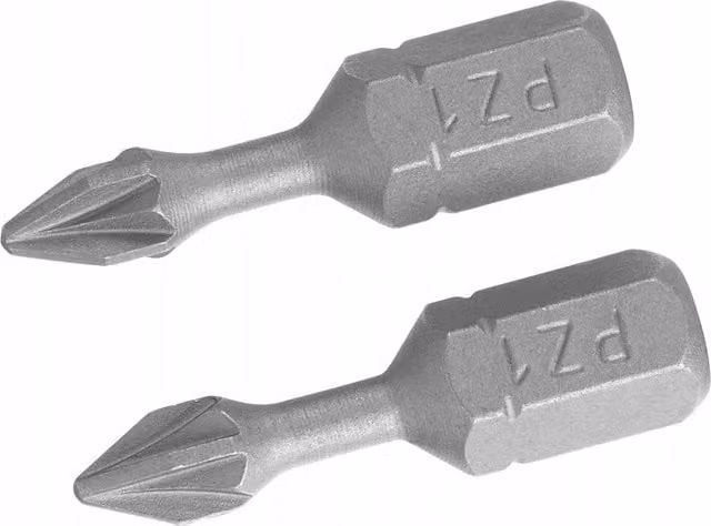 Stanley Silver Pozi Screwdriver Bit, Pack of 2