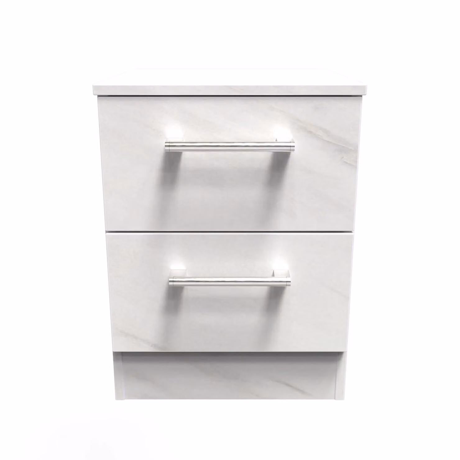 Ready Assembled 2 U Cornwall 2 Drawer Bedside Cabinet in Off-White – 2