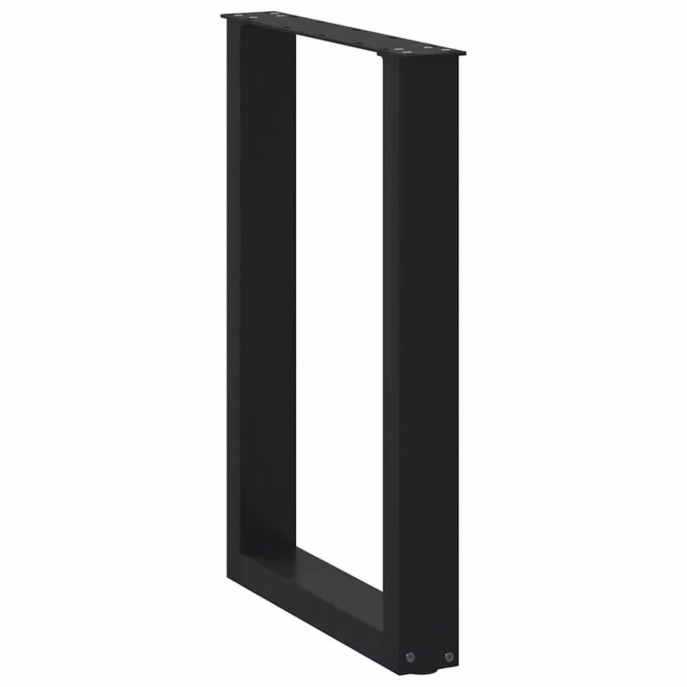 Berkfield Home U-Shaped Steel Coffee Table Legs, Black, W/D/H: 50 x 50 x 72.5 cm, 2 Pieces – 3