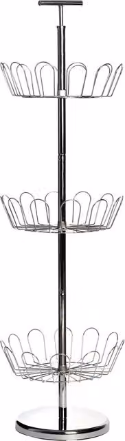 Orsina Tavia Revolving Silver Metal Shoe Rack – 2