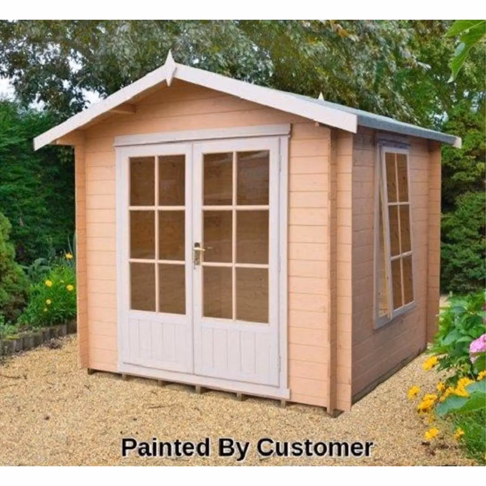 Shires Barnsdale Log Cabin Home Office Garden Room in Brown – 2