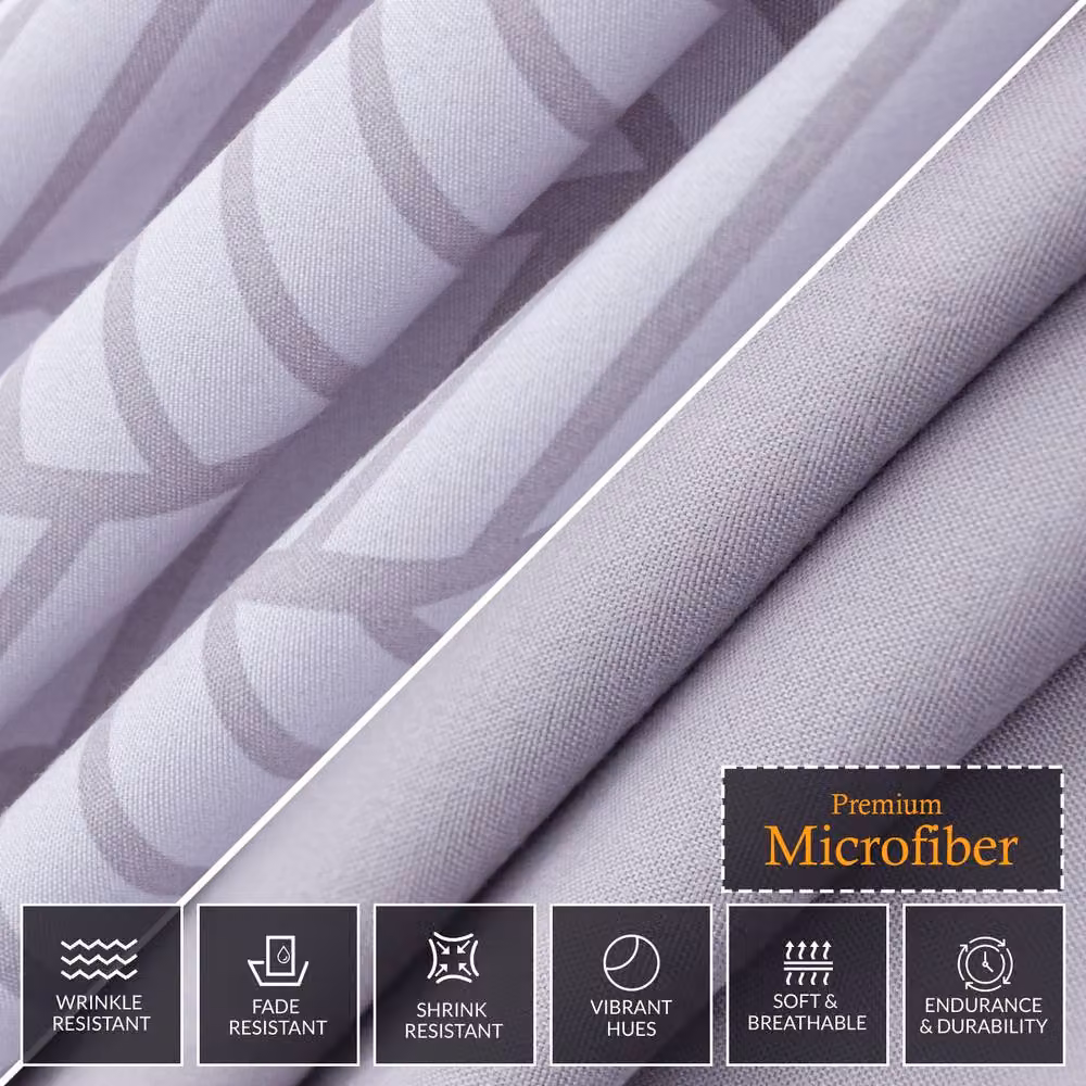 Grace Reversible Brushed Microfibre Duvet Cover and Pillowcase Set in Grey, W/D/H: 200 x 200 cm – 3
