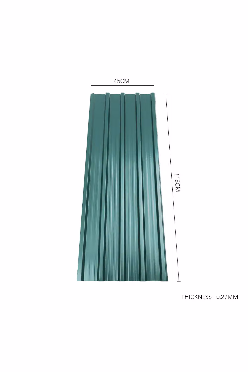 Living and Home 12-Piece Dark Green Steel Corrugated Metal Panels – 3