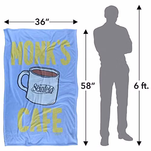 Warner Bros. Seinfeld The Best Coffee In Town Super Soft Fleece Throw Blanket, Multicolour, W/D/H: 91 x 147 cm – 2