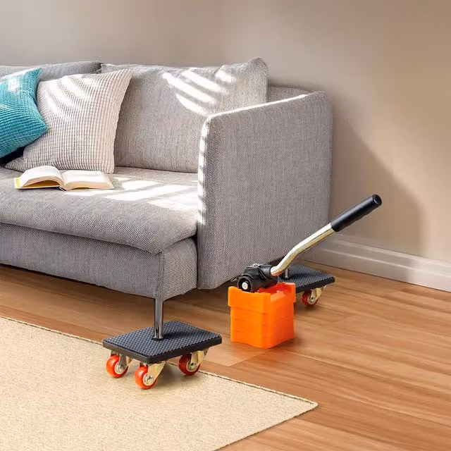 Lifeideas Furniture Lifting and Moving Tool Set with Sliders, Orange and Black