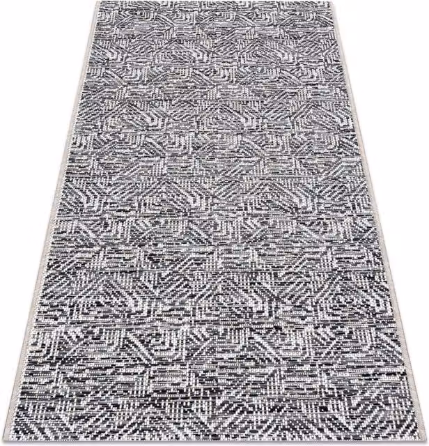 RugsX Grey Abstract Modern Flat Weave Polypropylene Rug, W: 80 cm, L: 150 cm