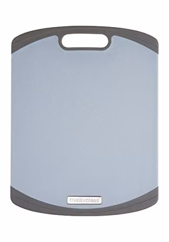 MasterClass Medium Non-Stick Anti-Slip Plastic Chopping Board, Grey/Black, W: 36 cm, D: 28 cm