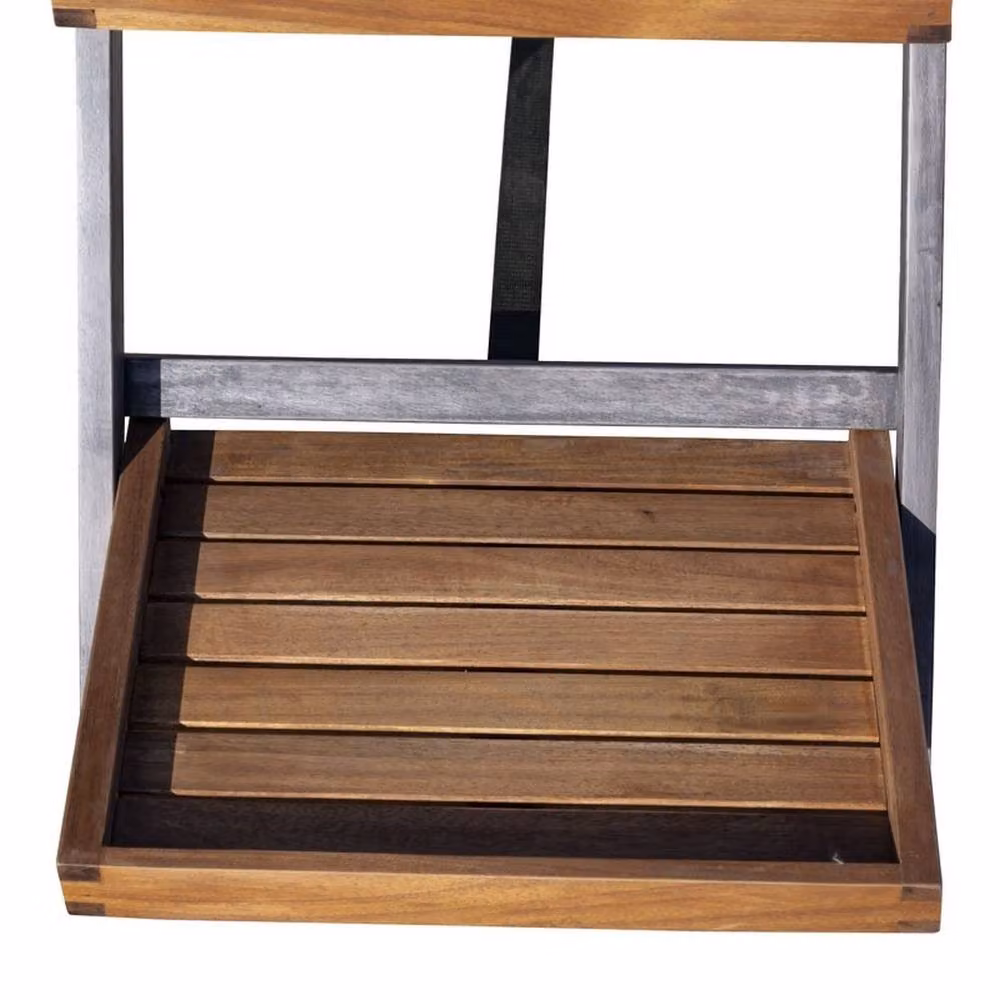 Rowlinson Alderley Large Wooden Plant Ladder in Grey and Multicolour, W: 103 cm, H: 50 cm – 6