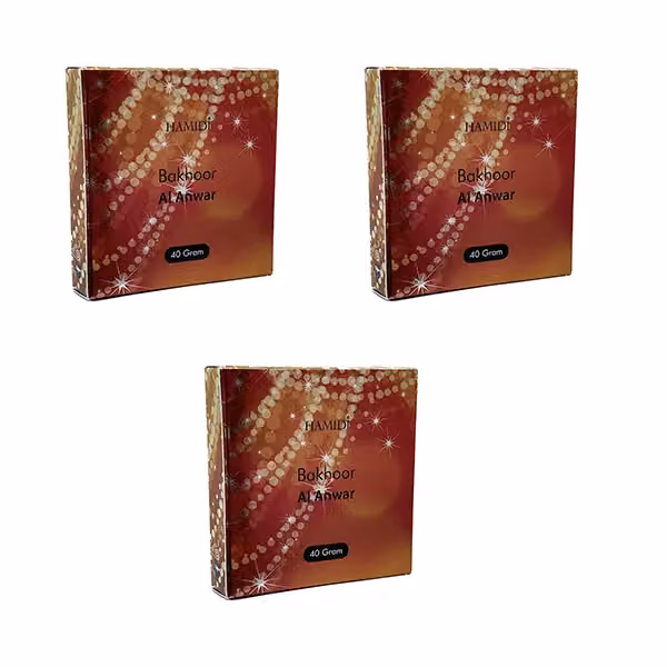 Hamidi Bakhoor Al Anwar Unisex Incense, 40g Pack of 3 – 3