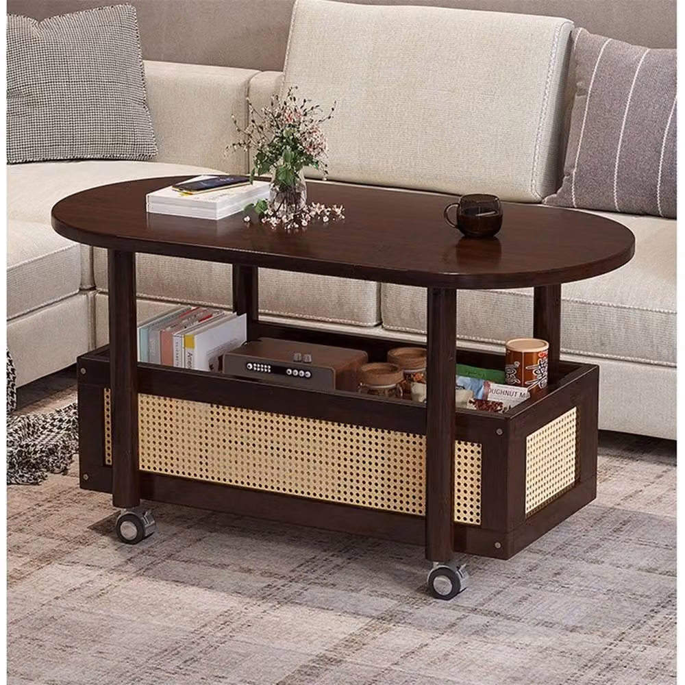 VOGREX Height Adjustable Portable Mobile Laptop Desk in Brown – 4