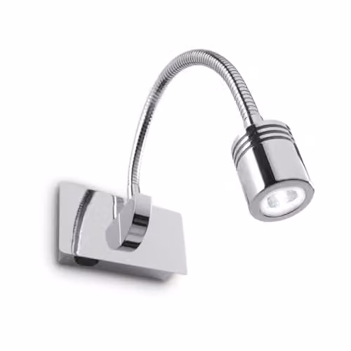 Netlighting Dynamo LED Adjustable Wall Reading Lamp in Chrome and Grey – 1