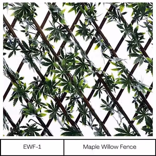 Ark Mat Expanding Wooden Trellis Artificial Hedge Privacy Screen in Green and Multicolour, W: 200 cm, H: 100 cm – 3