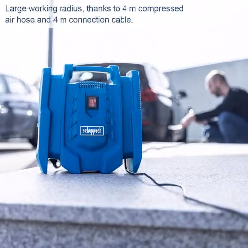 Scheppach Airforce 7 Portable Electric Air Compressor, 1100W, 8 Bar, Blue – 2