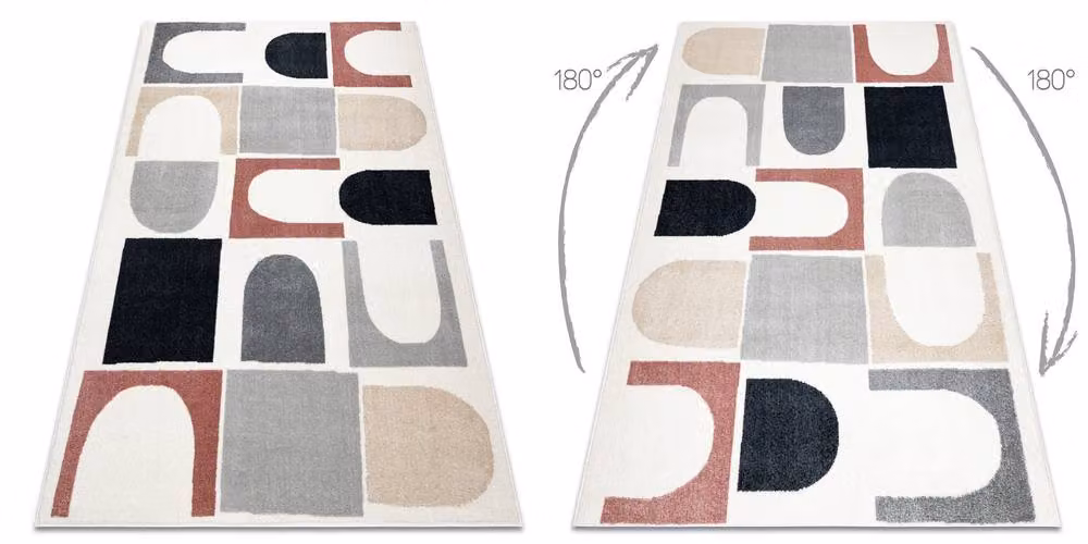 RugsX Fusion Geometric Modern Rug in White and Multicolour, W: 290 cm, D: 200 cm – 2