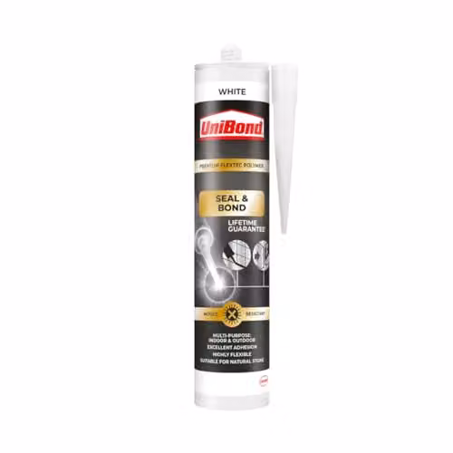 Unibond Seal and Bond Mould-Resistant Multi-Purpose Sealant, White, 389g – 1