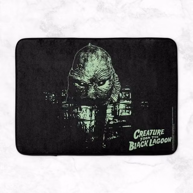 Creature From The Black Lagoon Bath Mat in Black, W: 70 cm, D: 50 cm