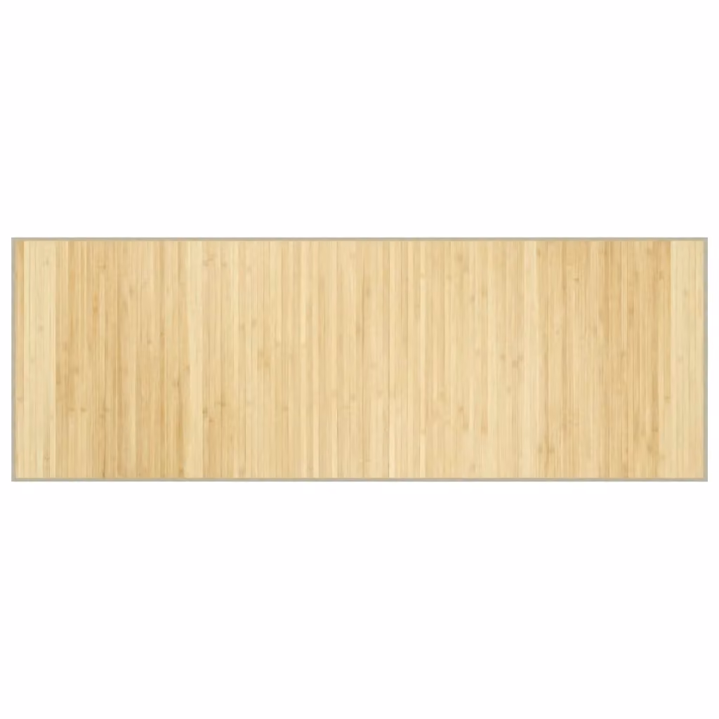 Berkfield Home Rectangular Bamboo Rug in Beige and Multicolour, W: 70 cm, L: 200 cm – 2