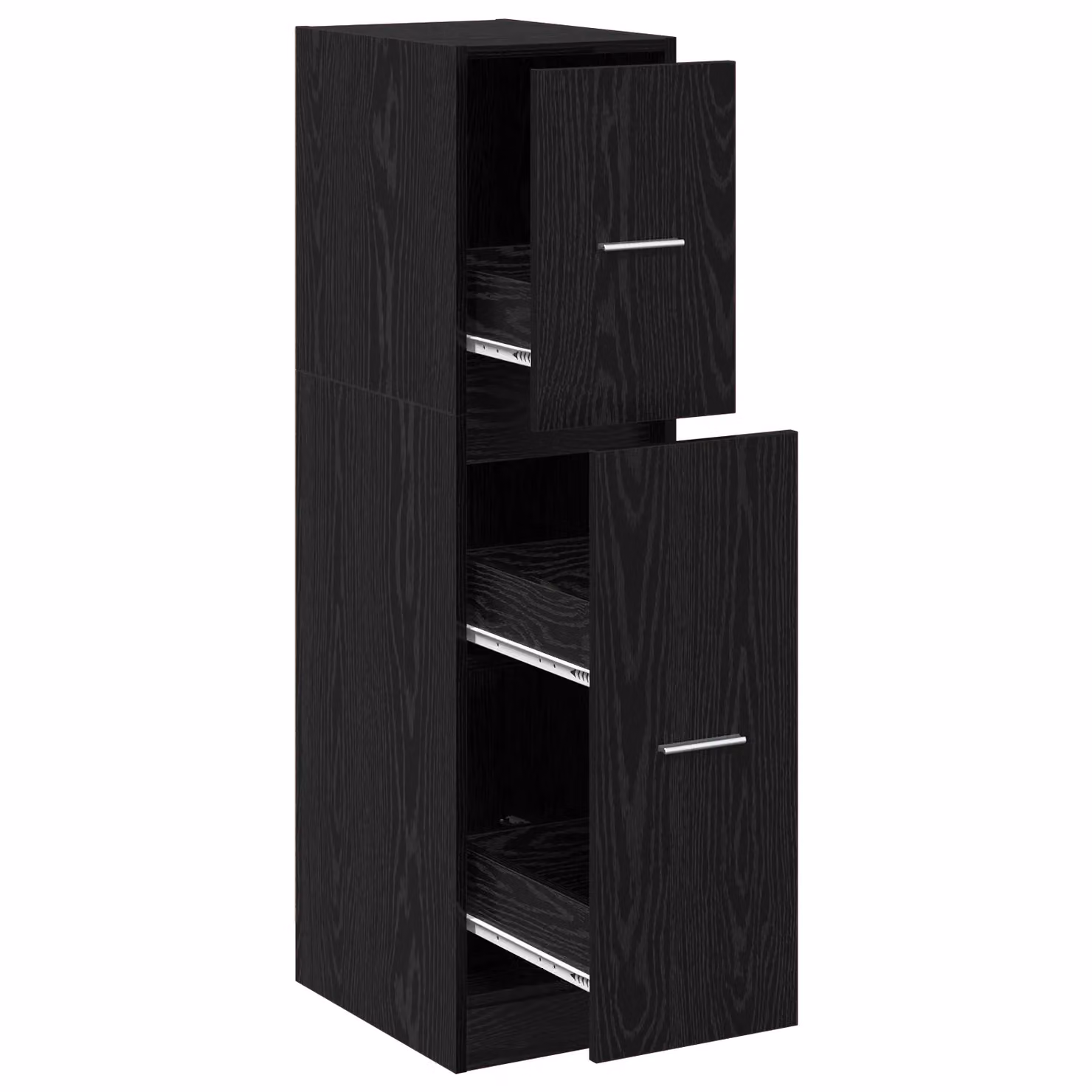 Berkfield Home Apothecary Cabinet in Black Oak, W/D/H: 30 x 30 x 118 cm – 2