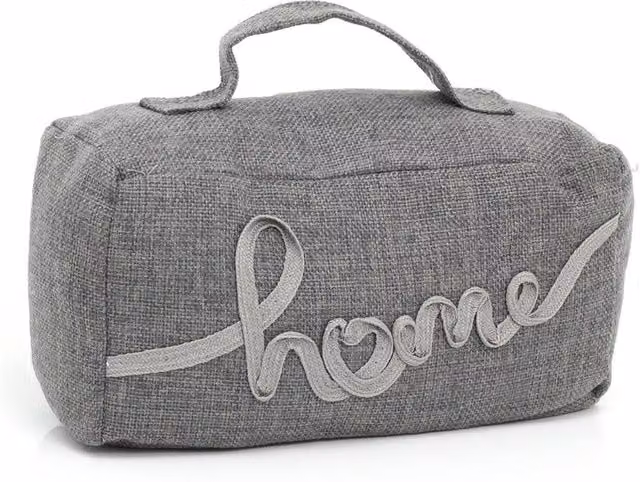 SPETLEK Rectangle Weighted Doorstop with Handle in Grey, Large