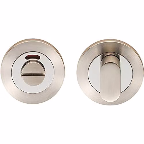 Loops Round Thumbturn Lock and Release with Concealed Fix Rose in Silver Stainless Steel