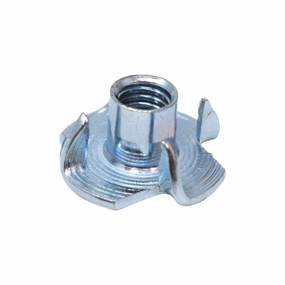 Metalmate T-Shape Pronged Tee Nuts, Zinc-Plated Silver, M6 x 9.0mm, Pack of 25 – 2