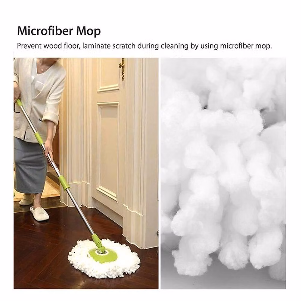 PAWNORA 6-Piece Replacement Microfibre Mop Head Refills in White – 2