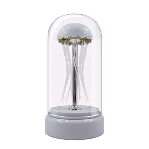 Menkind RED5 Jellyfish Lamp with Rotating Arms and RGB LED Mood Light in White and Multicolour – 1