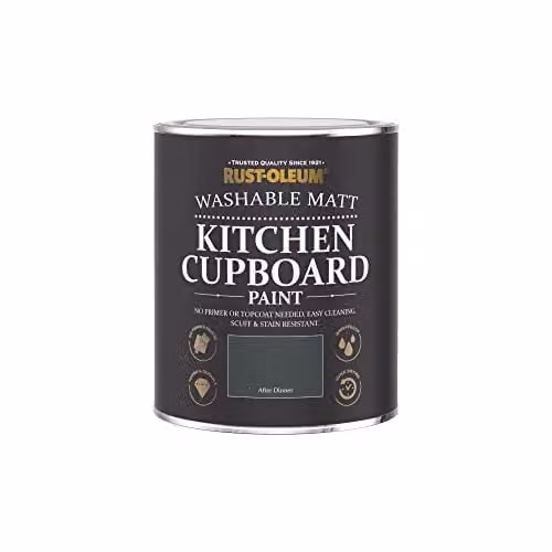 Rust-Oleum After Dinner Dark Green Kitchen Cupboard Paint with Matt Water-Based Finish, 750ml