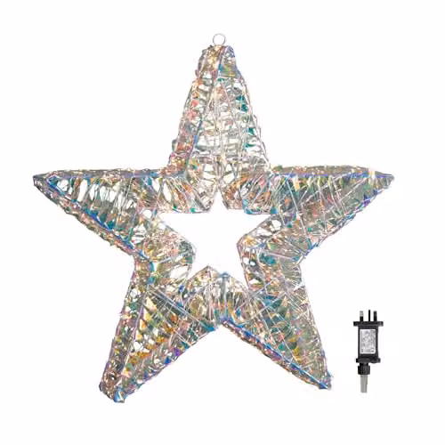 Samuel Alexander Iridescent Shimmer Christmas Star with 1440 Warm White LEDs in Multicolour – 3