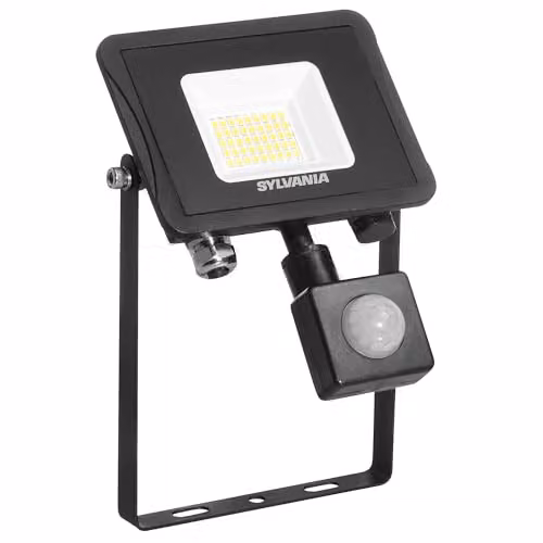 Sylvania Sylflood LED IP65 Floodlight with PIR Motion Sensor, 27W, 4000K Cool White, Black – 1