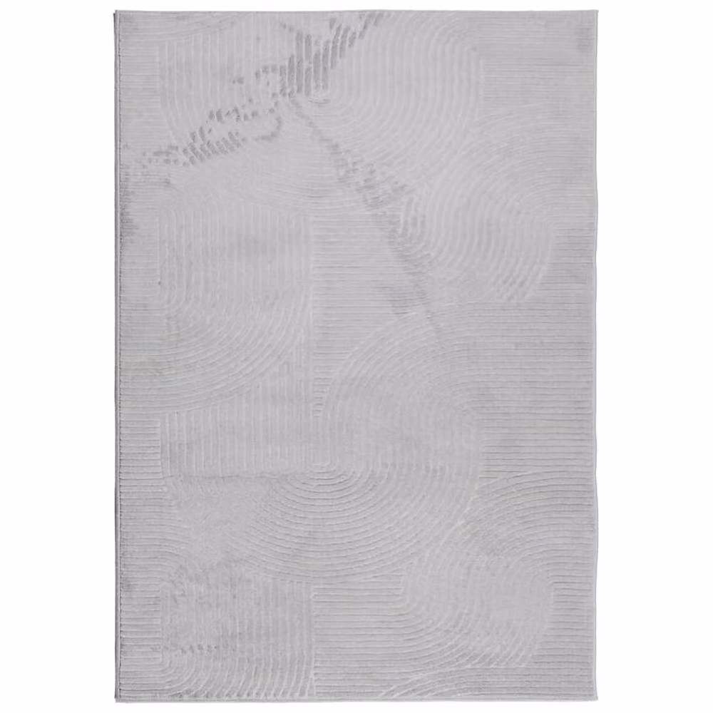 Berkfield Home IZA Short Pile Scandinavian Style Grey Abstract Rug, W: 160 cm, L: 230 cm – 1
