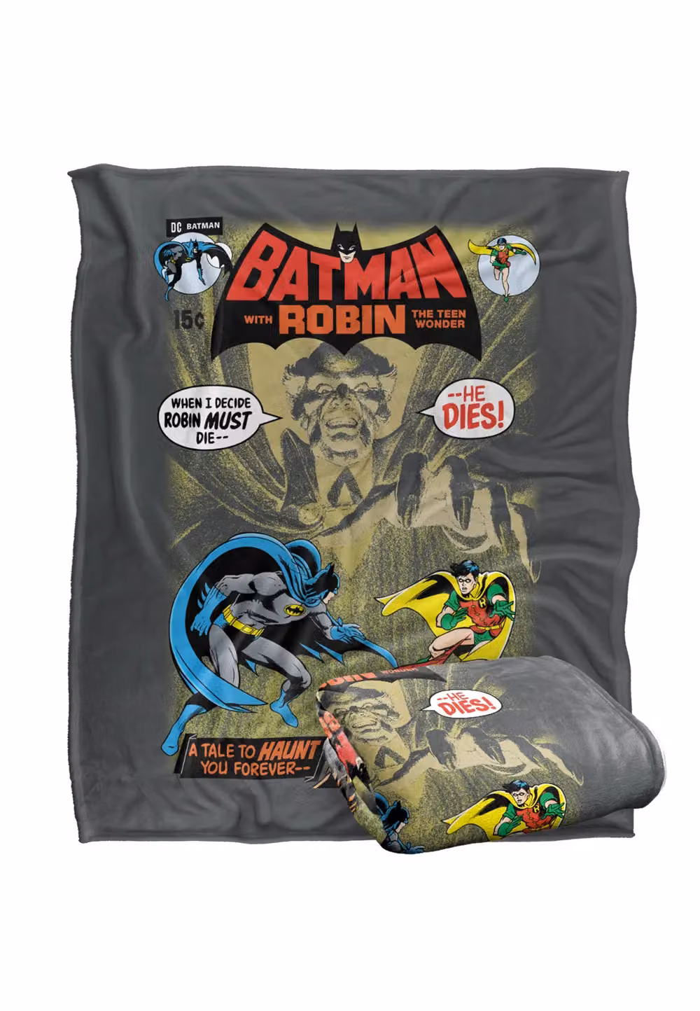 DC Comics Batman #232 Cover Blanket in White and Multicolour, W: 152 cm, D: 127 cm – 2