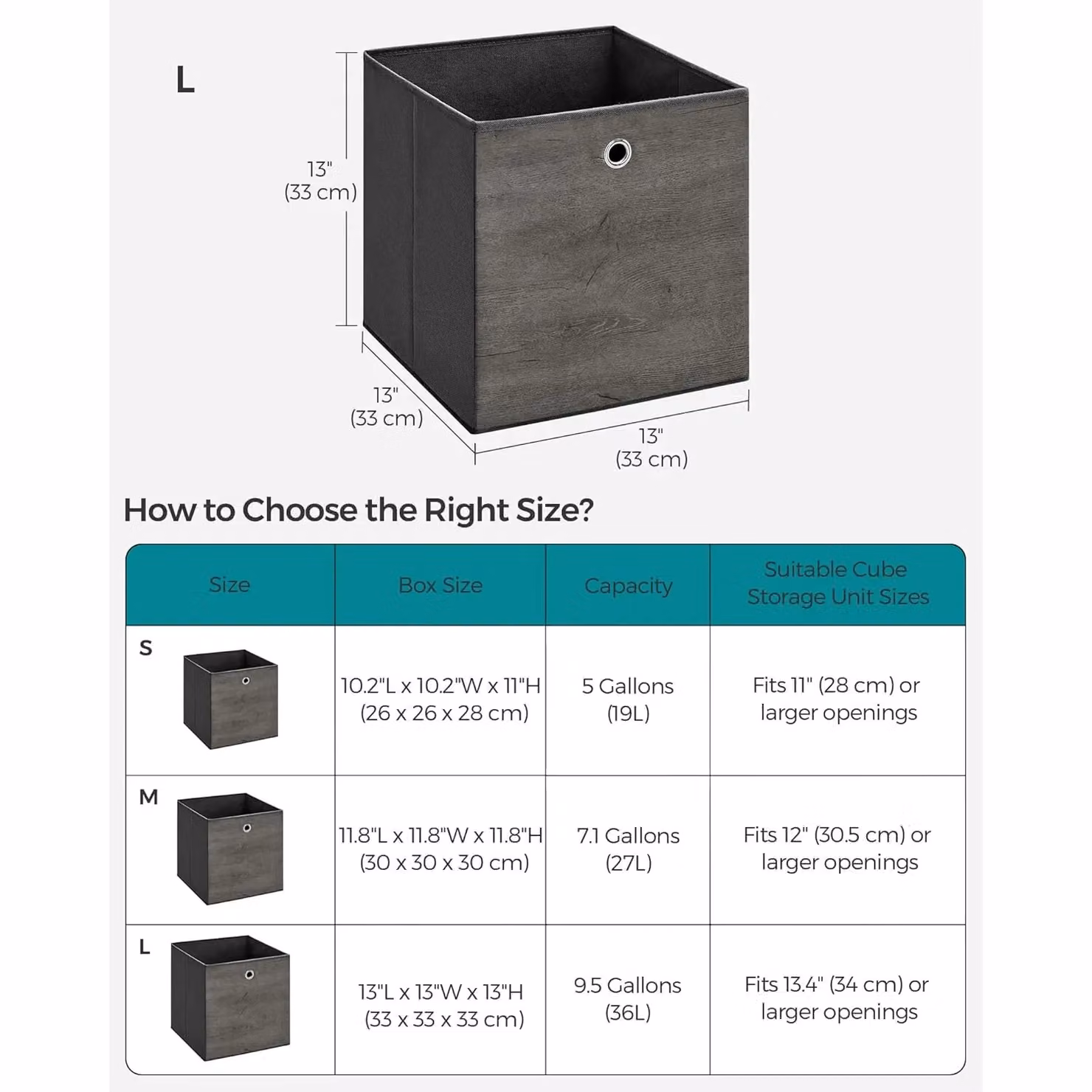 SONGMICS Large Storage Cube Set in Grey, Foldable Oxford Fabric Organisers with Handles – 2