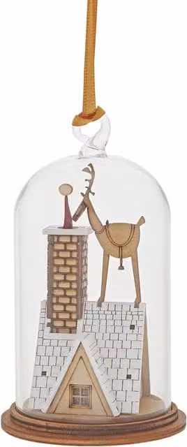 Kloche Multicolour Reindeer Glass Christmas Tree Bauble Ornament