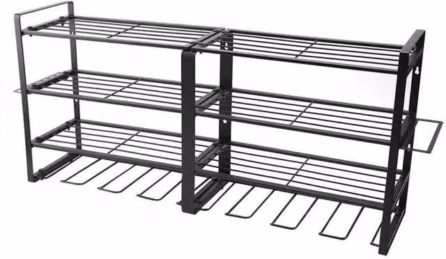 FLAVORA Wall Mounted Steel Power Tool Organiser in Black
