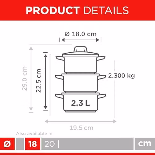 Kuhn Rikon 3-Tier Stainless Steel Steamer Set with Glass Lid, Silver, 2.3 l, Diameter: 18 cm – 4