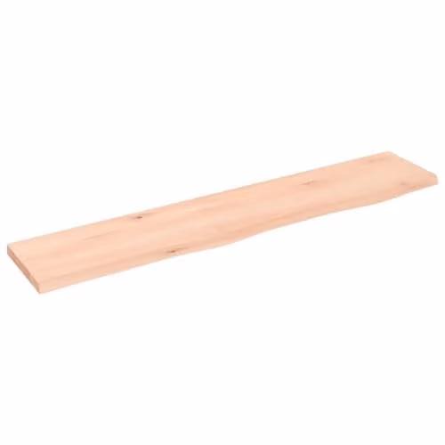 vidaXL Wall Mounted Oak Wood Shelf, Brown, W: 100 cm, D: 20 cm, H: 2 cm