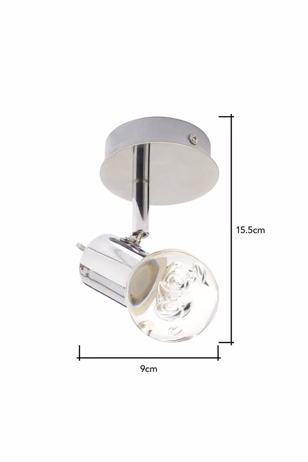 BHS Lighting Martha LED Spotlight Ceiling Light in Chrome and Silver with Transparent Glass – 3