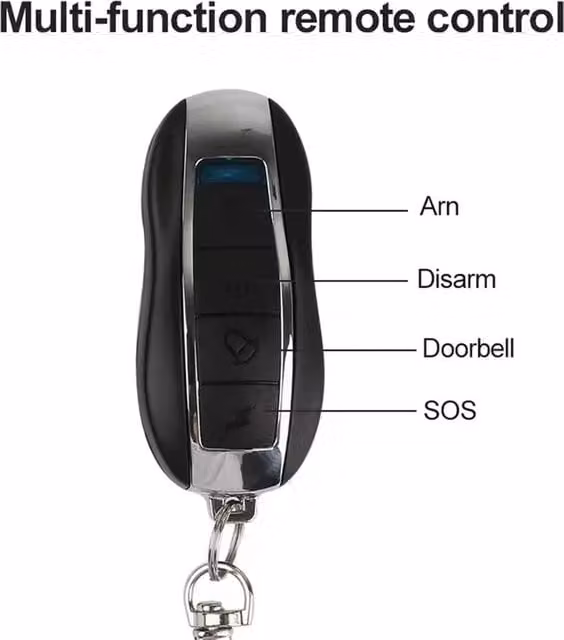 Nordara 125dB Waterproof Wireless Security Alarm in Black