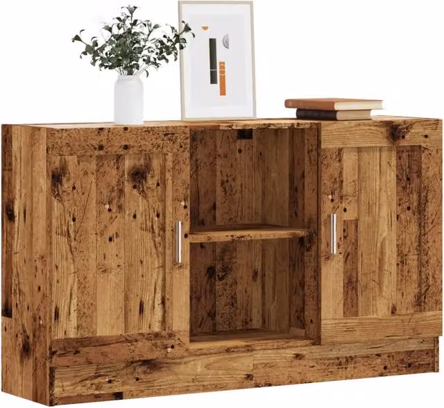Berkfield Home Classic Sideboard in Brown Old Wood, W/D/H: 120 x 30.5 x 70 cm