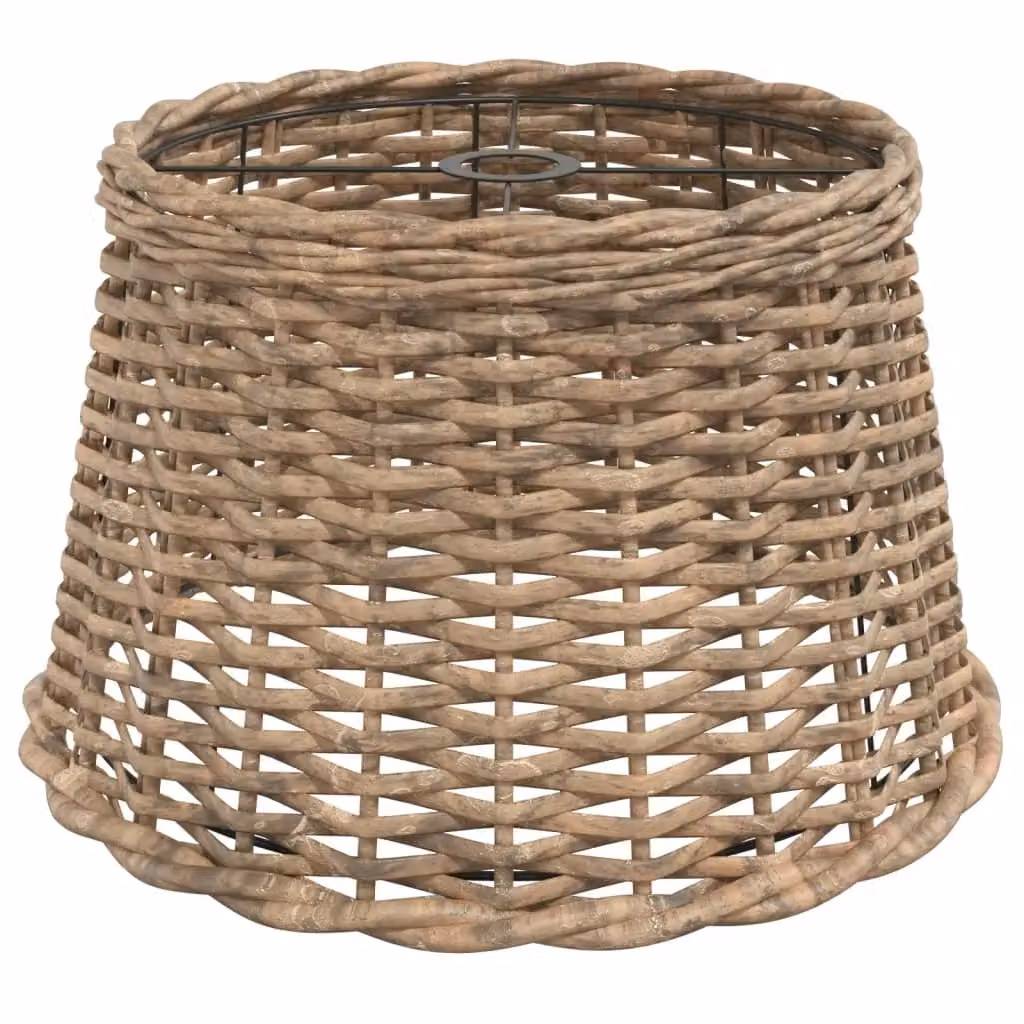 Berkfield Home Brown Wicker Ceiling Lamp Shade, W: 45 cm, H: 28 cm – 2