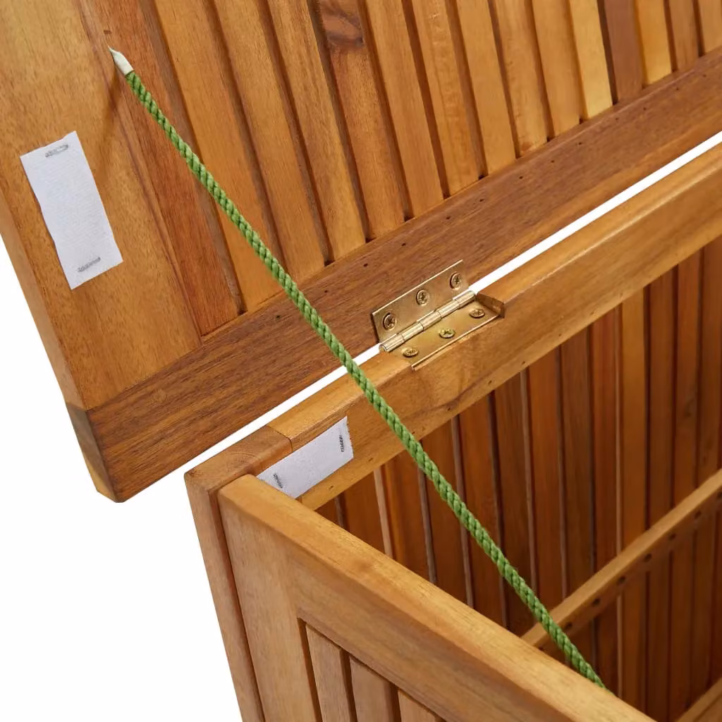 Berkfield Home Garden Storage Box in Brown Solid Acacia Wood W/D/H: 90 x 50 x 58 cm – 2
