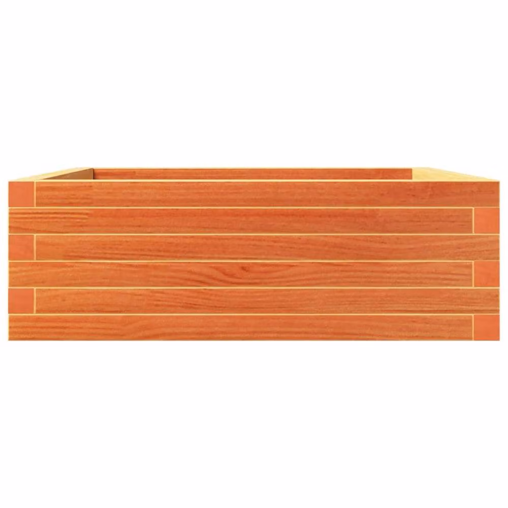 Berkfield Home Garden Planter Tub in Wax Brown, Solid Wood, W/D/H: 70 x 70 x 23 cm – 2
