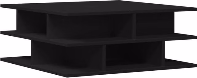 Berkfield Home Modern Square Coffee Table in Black, W/D/H: 70 x 70 x 29 cm – 1