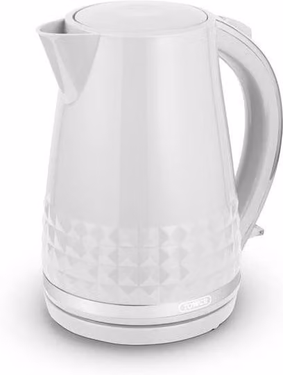 Tower Kettle and 2 Slice Toaster Set in White and Silver