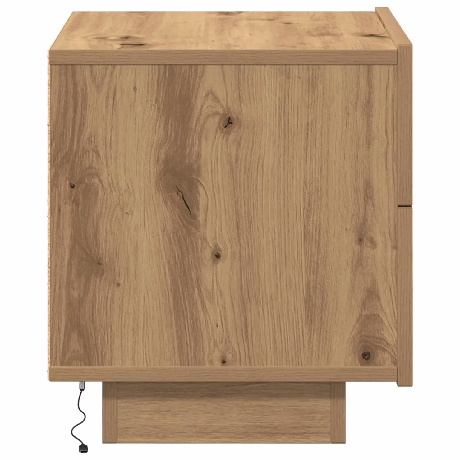 Berkfield Home Artisan Oak Bedside Cabinet with Integrated LED Lights, Brown, W: 100 cm, D: 36 cm, H: 49 cm – 3