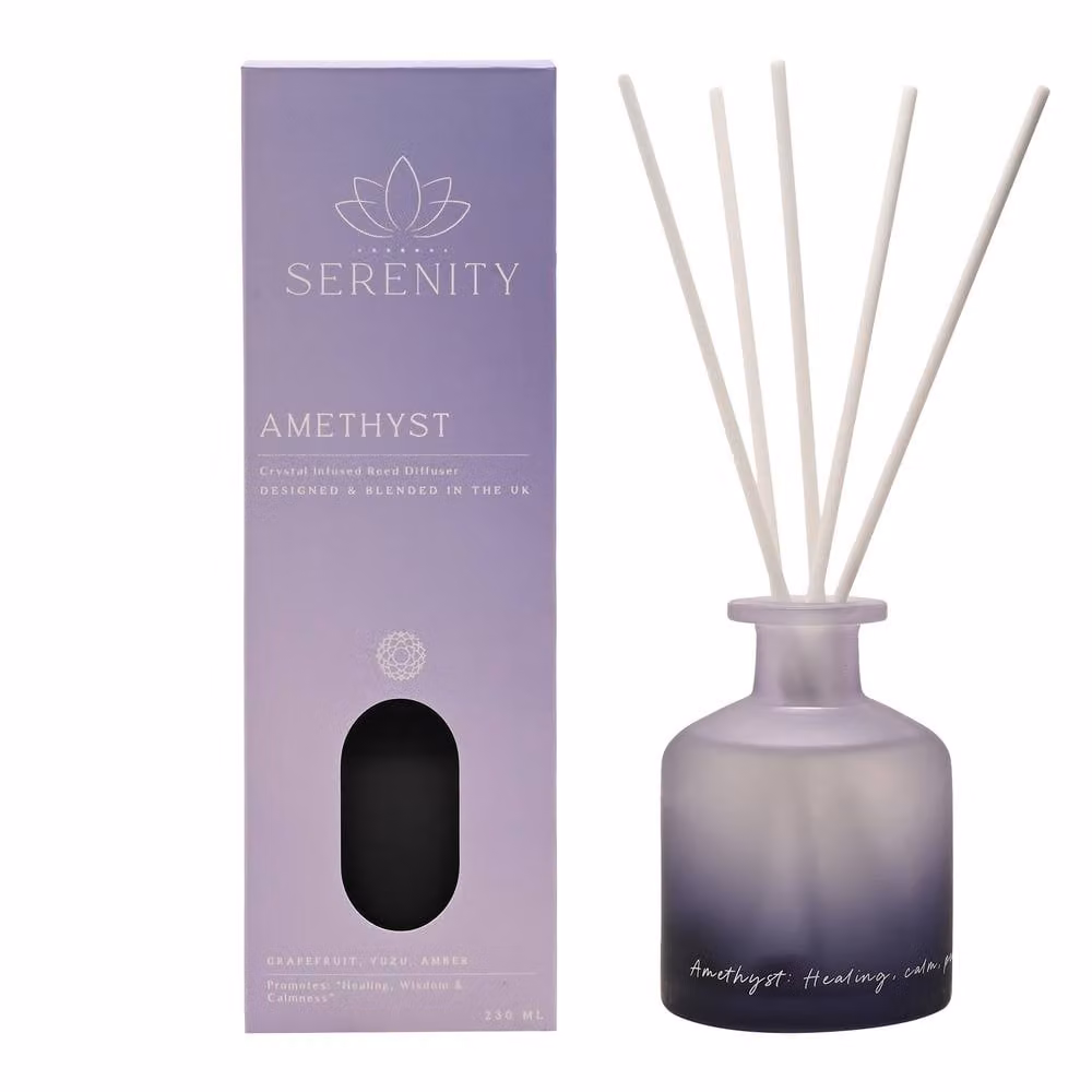 Serenity Amethyst Crystal Infused Reed Diffuser in Purple with Fruity and Oriental Scents – 2