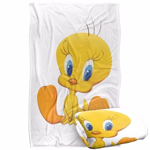 LOGOVISION Looney Tunes Tweety Super Soft Fleece Throw Blanket, Multicolour