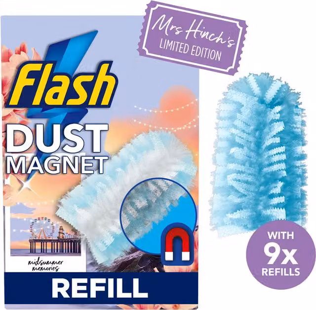 Flash Mrs Hinch Dust Magnet Refills, Blue, Pack of 9